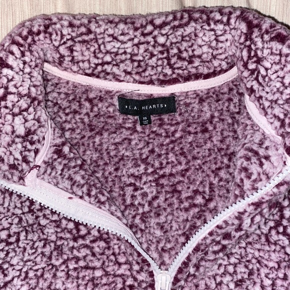 Pacsun L.A. Hearts Violet Sherpa Half-Zip Sweater - Picture 3 of 3